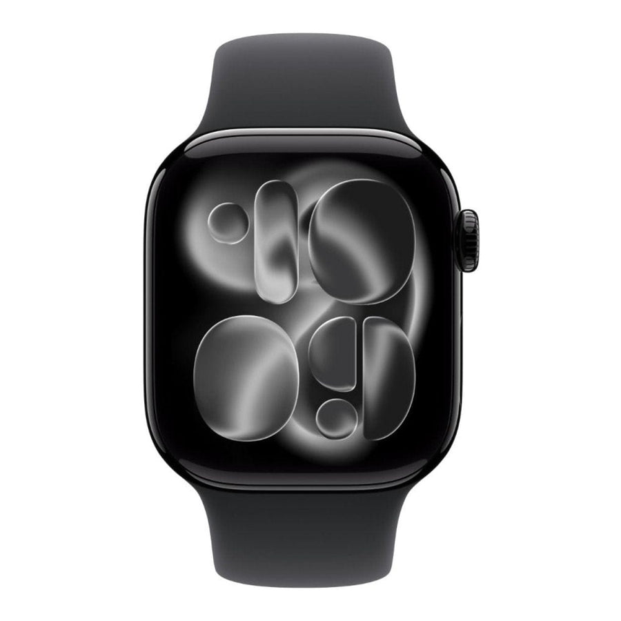 Apple Watch Series 11 GPS + Cellular 42mm Jet Black Aluminium Case with Black Sport Band - M/L,Model A3335