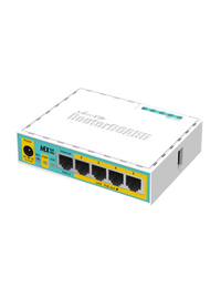 MikroTik hEX PoE Lite - Desktop PoE Router with 5 10/100 LAN ports and 1 USB port