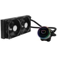 Cooler Master MasterLiquid ML240 Vivid ARGB Cooler With Dual Sickleflow 120mm PWM Fans And 240mm Aluminum Radiator -Black