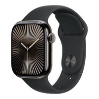 Apple Watch Series 10 GPS + Cellular 42mm Slate Titanium Case with Black Sport Band - M/L,Model A3001 - Image 4
