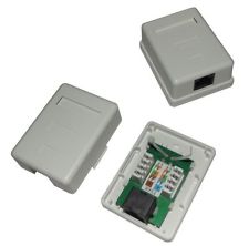 RJ45 WALL BOX SINGLE-NEW