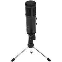 LORGAR Soner 313, Gaming Microphones, Black, USB condenser microphone with Volume Knob & Echo Kob, including