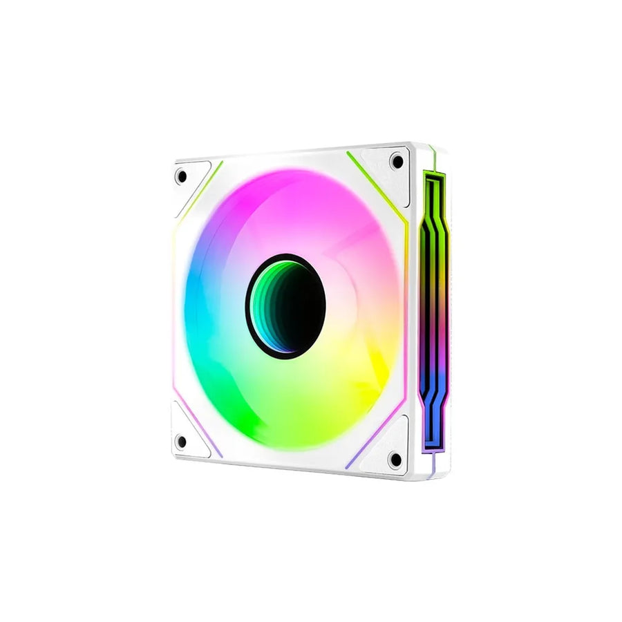 Aerocool Phantom M-3 120mm PWM ARGB Fan White Infinity Mirror Design