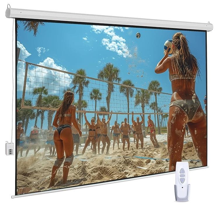 Projector Auto Electric Screen 100"