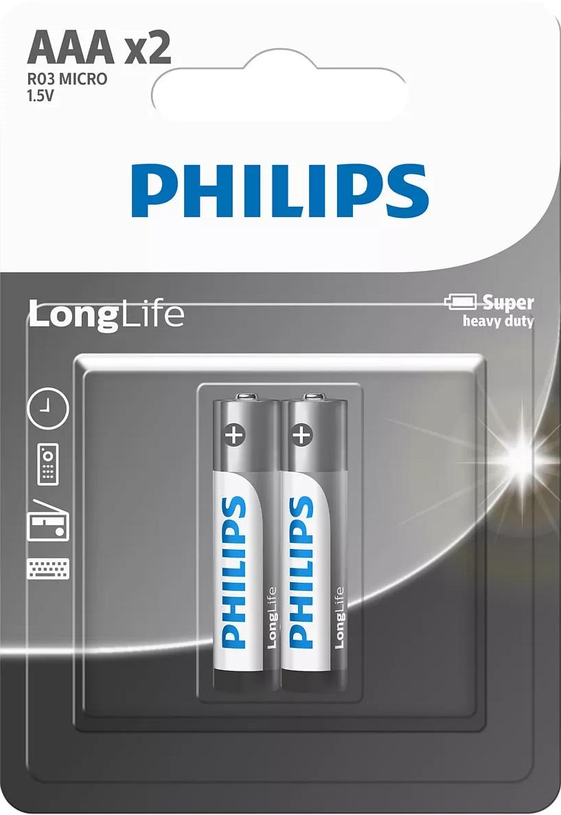 Philips Longlife Battery Aaa 2 Pack