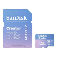 SanDisk Creator microS Card UHS-I with Adapter 128GB Up to 190MB/s read speeds Up to 90MB/s Write Speed - Image 2