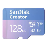 SanDisk Creator microS Card UHS-I with Adapter 128GB Up to 190MB/s read speeds Up to 90MB/s Write Speed