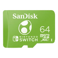 SanDisk Nintendo MicroSDXC UHS-I card for Nintendo Switch, Yoshi Edition- 64GB, Up to 100MB/s read; up to