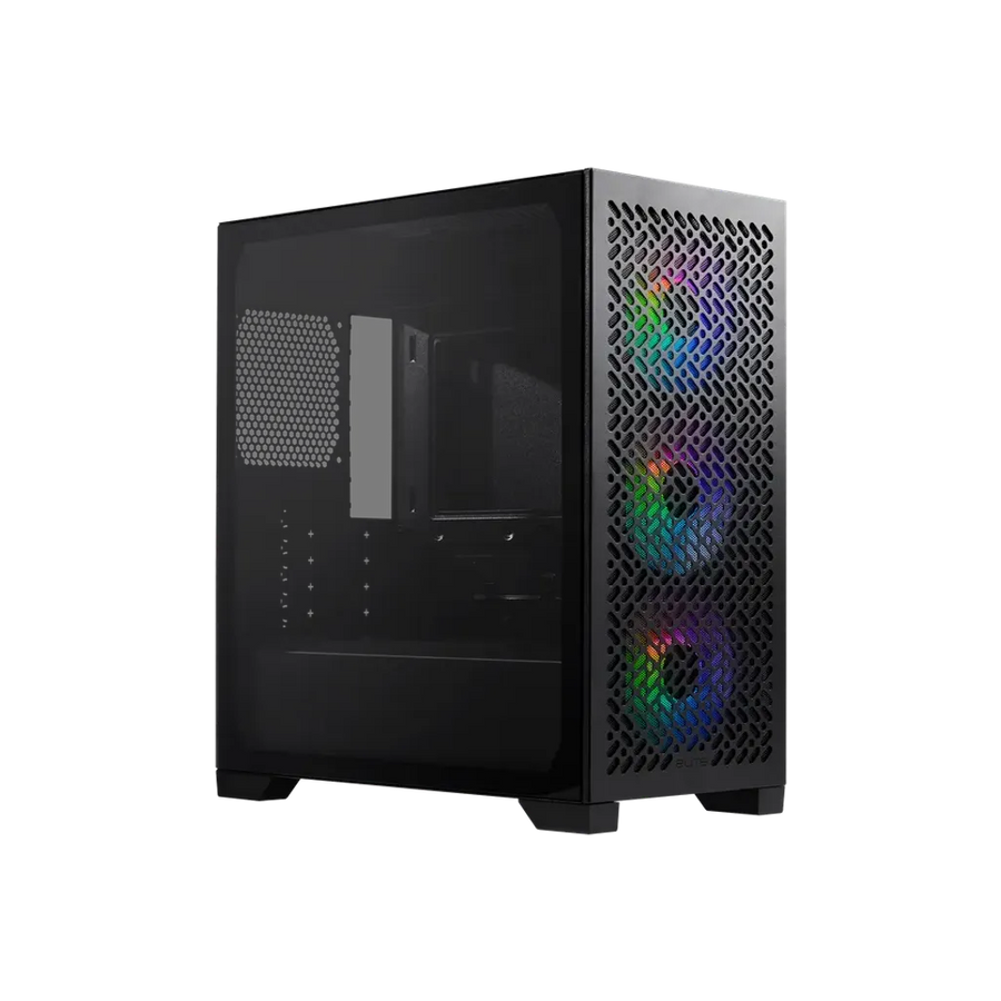 Cooler Master Elite 302 Mini Tower Micro-ATX PC Case Black with 600W Elite NEX PSU 3x ARGB Fans