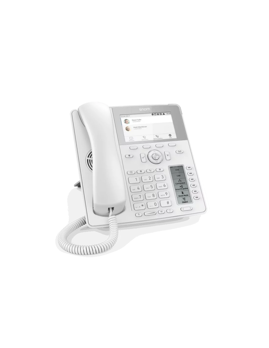 Snom D785 12-line Desktop SIP Phone in White - No PSU Included - Hi-Res 4.3" Colour Display - USB