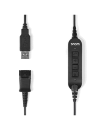 Snom USB Quick Release Adapter for A100M, A100D and PC - Integrated volume and call buttons.