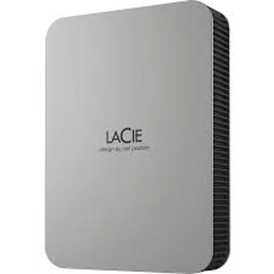 LaCie 4TB USB-C Portable HDD USB 3.2 Gen 1 Thunderbolt Compatible Password Protection (Silver)