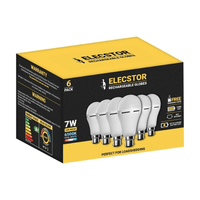 Elecstor B22 7W Rechargeable cool white - 6 PACK - 1