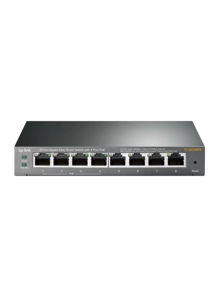 TP-Link 8-port Gigabit Easy Smart PoE Switch | TL-SG108PE