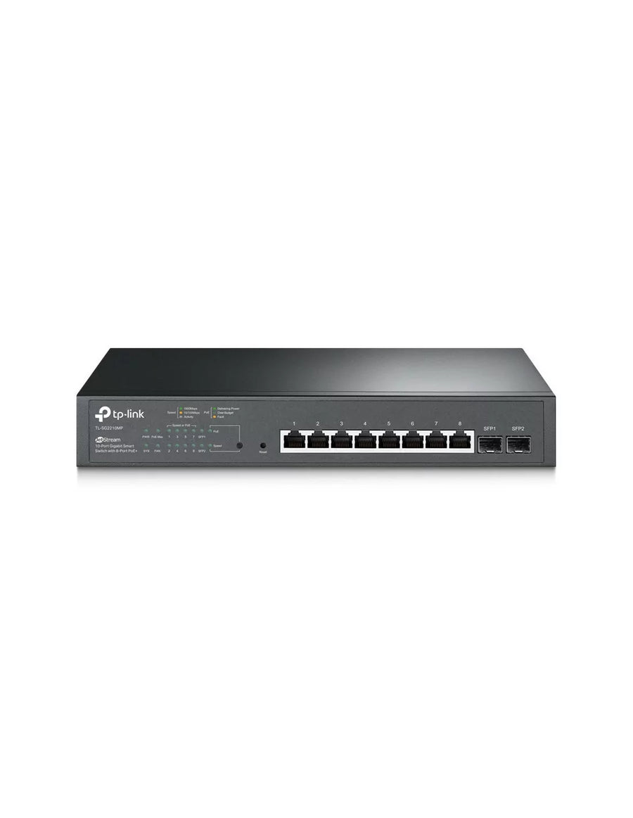 TP-Link JetStream 10-Port Gigabit Smart Switch 8-Port PoE+ TP-SG2210MP