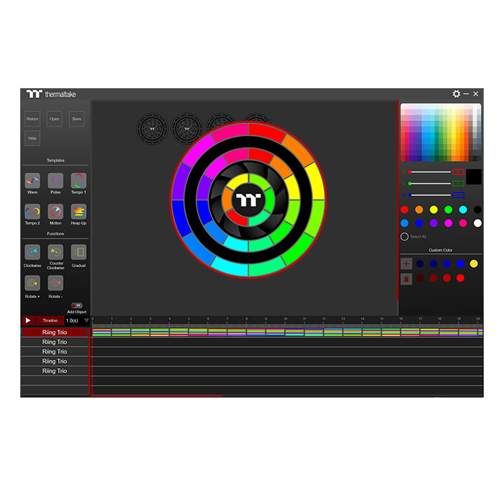 Thermaltake TT Fan, Riing Trio 12 RGB Radiator Fan