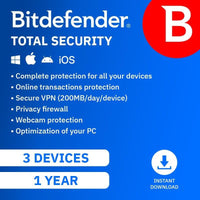 Bitdefender Total Security 3 Device 1-Year Subscription Download | Promo Discounted License - Image 2