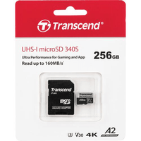 Transcend 340S 256GB microSDXC UHS-I U3 V30 A2 Memory Card - Image 3