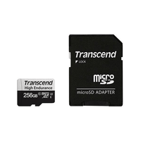 Transcend 350V 256GB MicroSDXC Class 10 UHS-I U3 95MB/s Read with SD Adapter - Image 2