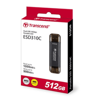 Transcend ESD310C 512GB External Portable SSD USB-C 3.2 Gen 2x2 1050/950 MB/s (Black) - Image 3