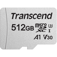 Transcend 512GB microSDXC 300S UHS-I U3 V30 A1 95MB/s with SD Adapter - Image 3