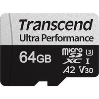 Transcend 64GB microSDXC 340S UHS-I U3 V30 A2 160MB/s with SD Adapter - Image 4