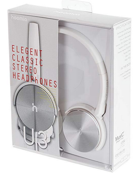 Hoomia Headphone with Mic White and Silver