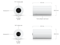 Ubiquiti UVC-AI-Theta 4K (8MP/6MP) video resolution, Flat wall mounting with discrete form-factor, Advanced - Image 3
