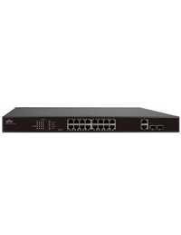 UNV - 16 Port PoE Switch, supports EXTEND Mode up to 250M