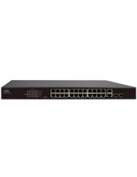UNV - 24 Port 10/100 PoE Ethernet switch supports EXTEND Mode up to 250M