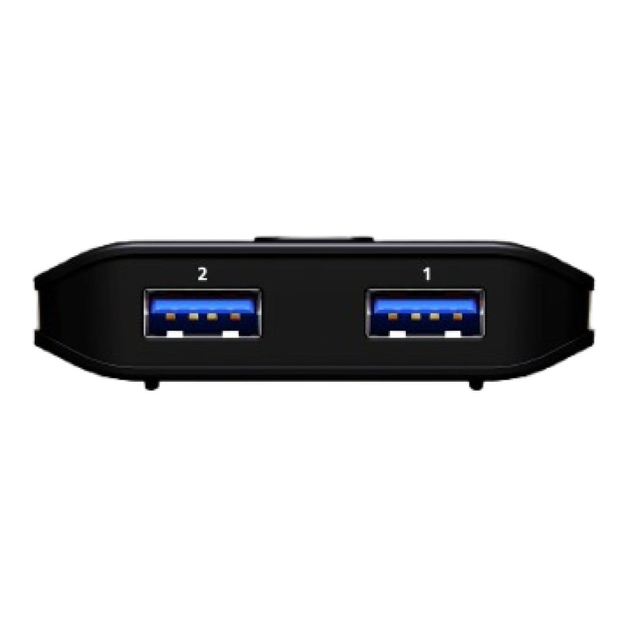 Aten 2x2 USB 3.2 Gen 1 Sharing Switch 2 Computers Share 2 Peripherals 5Gbps InstaSync Push Button