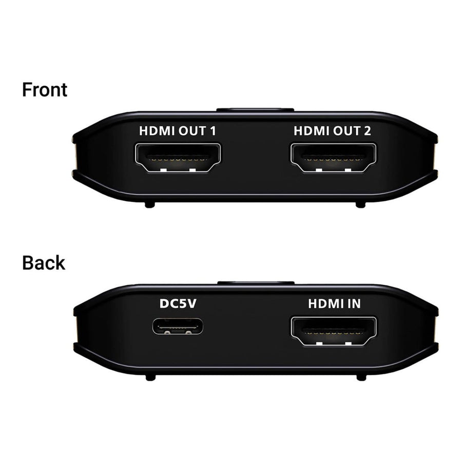 Aten VS4812 2-Port True 4K HDMI Splitter 18Gbps HDR10+ HDCP 2.2 Dolby DTS-HD Audio USB-C Powered