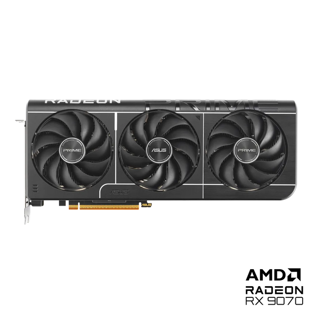 ASUS Prime Radeon RX 9070 OC Edition 16GB GDDR6 PCIe 5.0 Triple-Fan Graphics Card