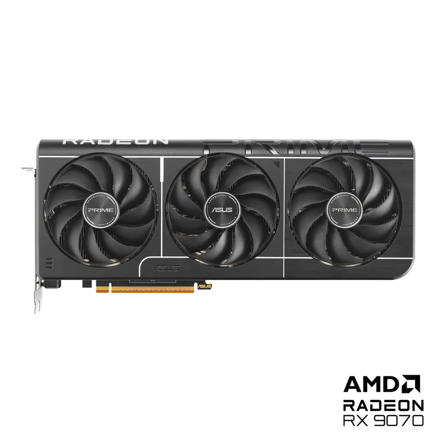 ASUS Prime Radeon RX 9070 OC Edition 16GB GDDR6 PCIe 5.0 Triple-Fan Graphics Card