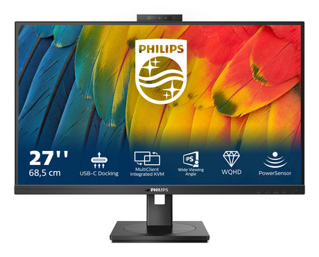 Philips Monitor 27", IPS Panel, 2560x1440 (QHD) @ 75Hz, USB TYPE C 100W, RJ45, FULL DOCK, HDMI