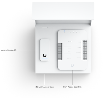 Ubiquiti quick start for Access with all you need for one door with one reader, Door Hub