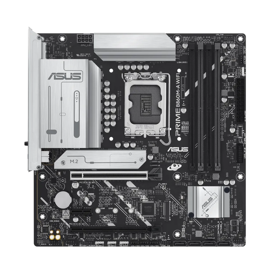 ASUS Prime B860M-A WiFi Micro-ATX Motherboard Intel LGA1851 B860 DDR5 256GB WiFi 6E 2x M.2 PCIe 5.0