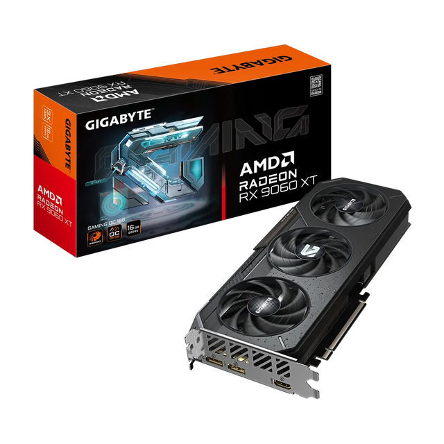 Gigabyte Radeon RX 9060 XT Gaming OC 16GB GDDR6 Graphics Card PCIe 5.0 RGB Windforce