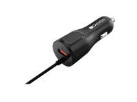 CANYON car charger C-033 2.4A/USB-A built-in Lightning Black