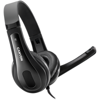 CANYON PC headset CHSU-1 PC Mic USB 2m Black