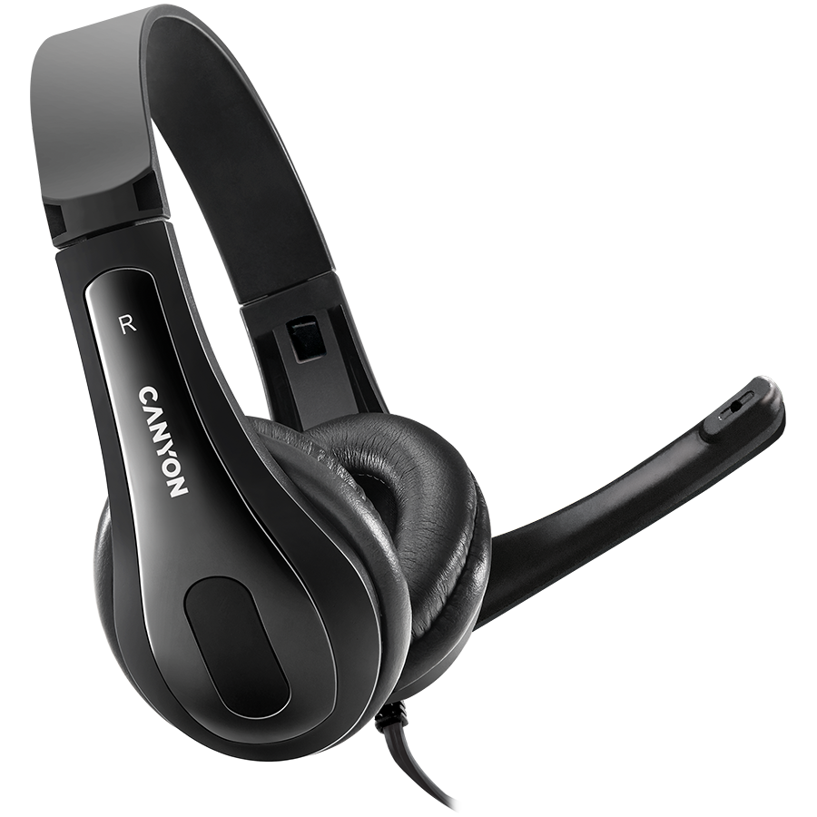 CANYON PC headset CHSU-1 PC Mic USB 2m Black