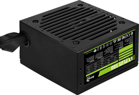 Aerocool VX Plus 500W PSU - ATX 24 Pin, 1x 4+4PIN CPU, 3x SATA, 3x PATA, 1x PCIe 6+2PIN
