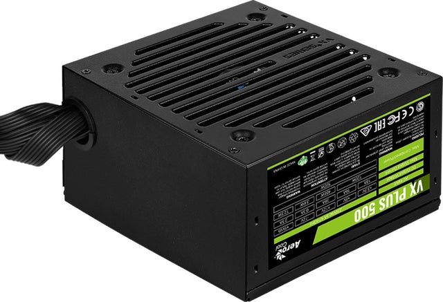 Aerocool VX PLUS 500W  PSU - ATX 24 PIN; 1x 4+4PIN CPU; 3x SATA; 3x PATA; 1x PCIe 6+2PIN