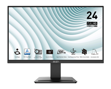 MSI PRO MP2412 - With the tool less design, assembling the stand will be a breeze.