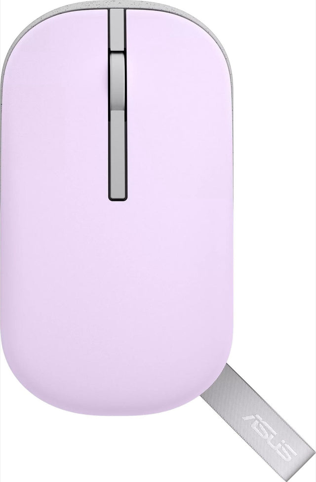 ASUS Mouse|Marshmallow Mouse MD100|Lilac Mist|800 to 1600 DPI|Dual-mode wireless: RF 2.4 GHz (dongle)|Bluetooth