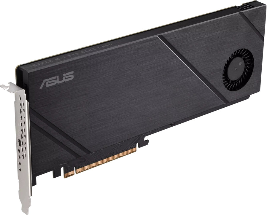 Hyper M.2 x16 Gen5 Card (PCIe 5.0/4.0) supports up to four NVMe M.2 (2242/2260/2280/22110) devices at up to 512 Gbps for RAID