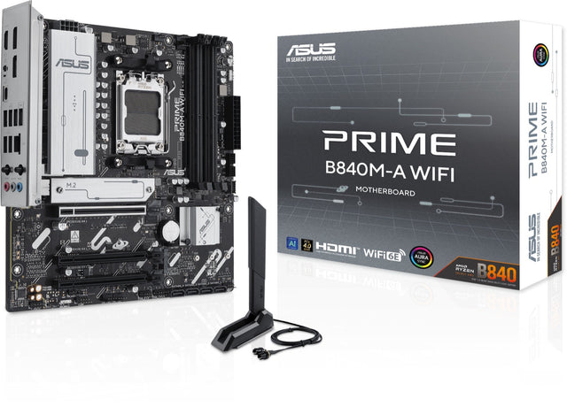 ASUS Motherboard/mATX/AM5/DDR5/4xDIMM/Max.256GB/1xPCIe4x16/2xPCIe3x16/ 3xM.2/4xSATA 6Gb/s/2xDP/1xHDMI/RAID/WIFI 6E