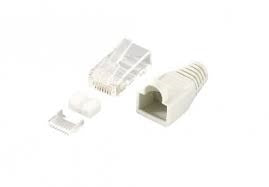 EQUIP CONNECTOR, CAT6E RJ45 + BOOT (100)