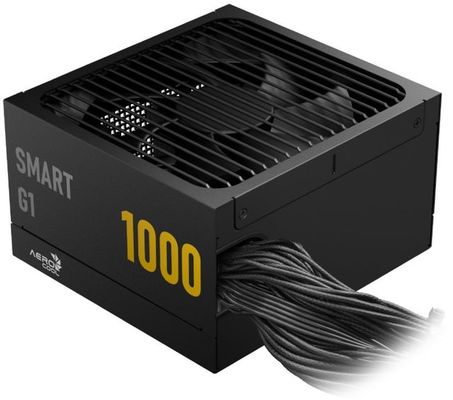 Aerocool SMART G1 Gold 1000W PSU - ATX 3.1 PCIe5.1 - ATX 24 PIN; 2x 4+4PIN CPU/2x CPU 8PIN; 12x SATA; 2x PATA; 2x PCIe 6+2PIN; 1