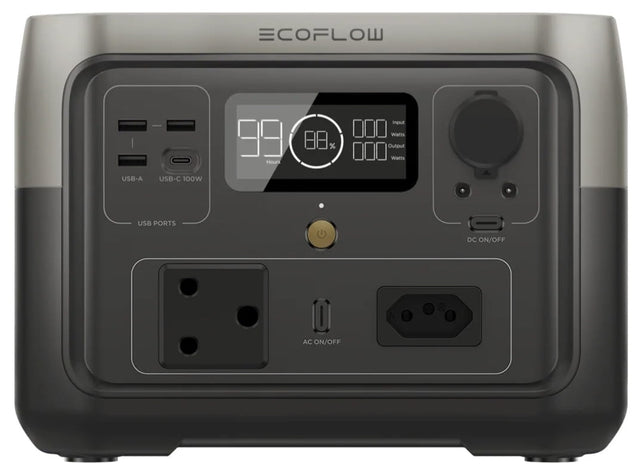 ECOFLOW RIVER 2 MAX Portable Power Station 512Wh battery 500W output 220W Solar Charger - SA Socket